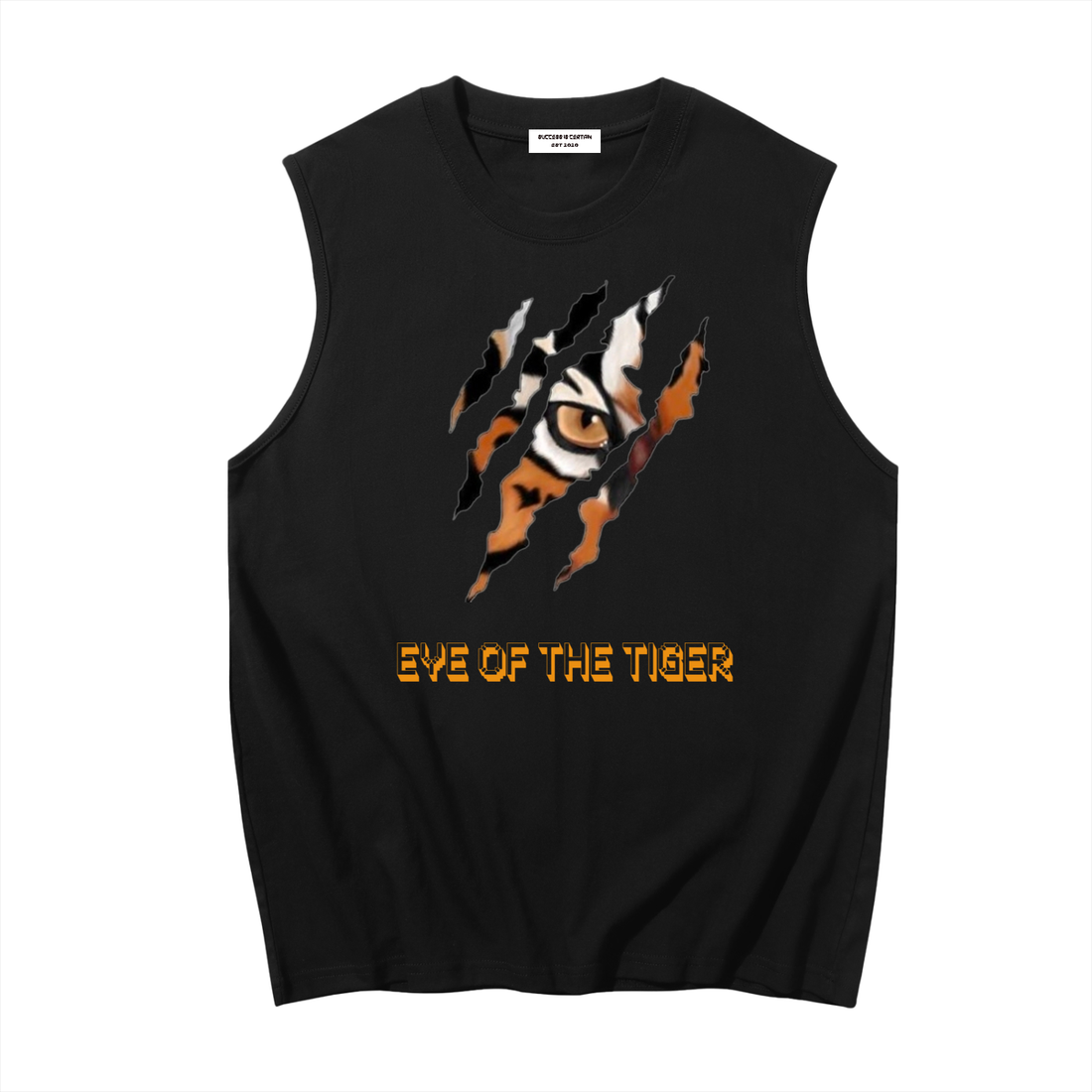 Eye of The Tiger Sleeveless Cotton Tank Top