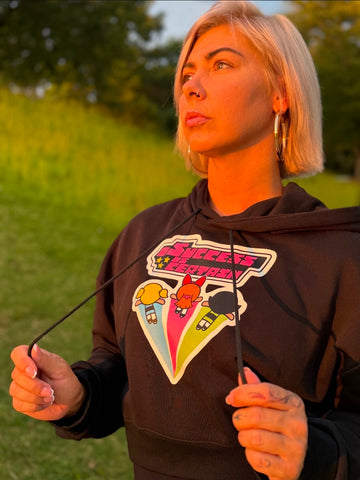 We're All Heroes -Powerpuff Crop Hoodie