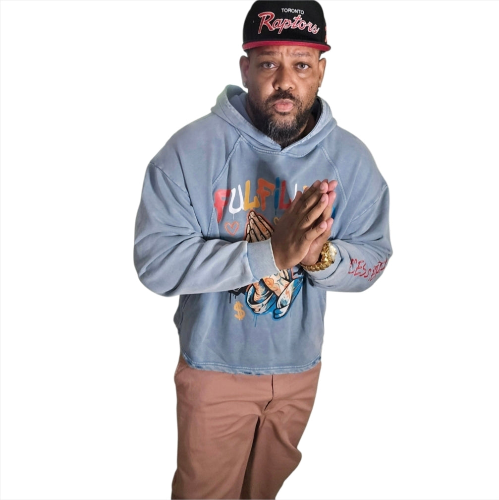 Fullfilled: Distressed-Hem Hoodie