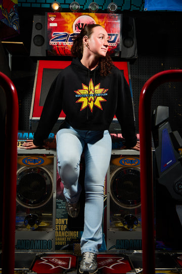 We're All Heroes. - Wonder Woman Theme Cropped Hoodie
