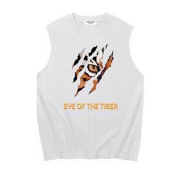Eye of The Tiger Sleeveless Cotton Tank Top