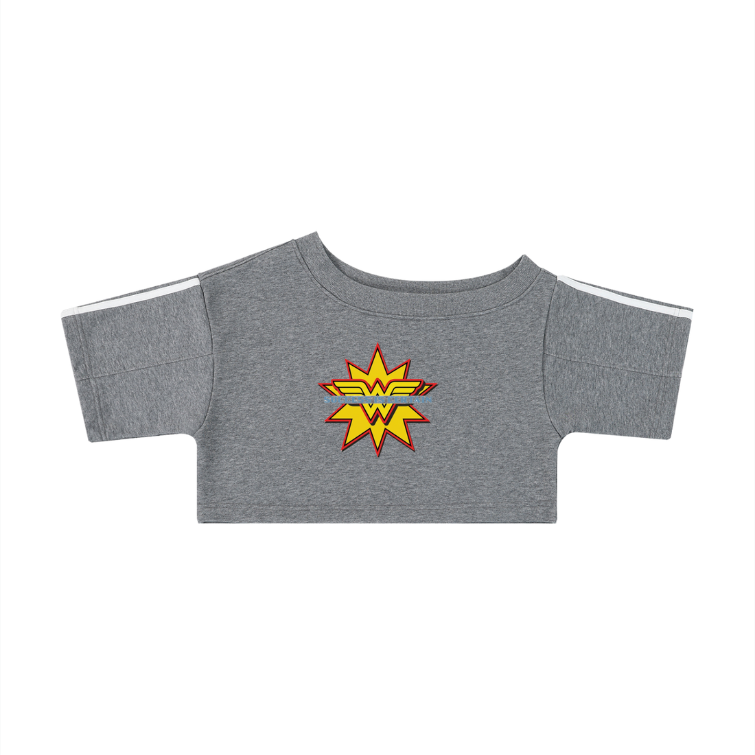 We're All Heroes. -W.W. Off-the-Shoulder Crop T-Shirt
