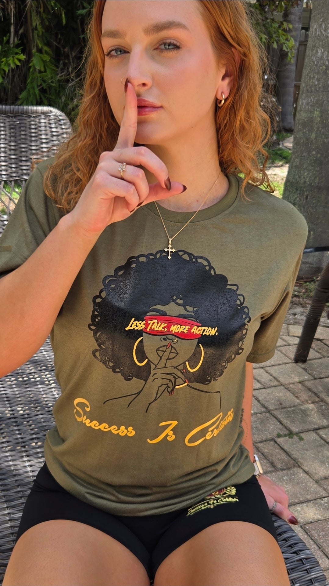 Less Talk, More Action T-Shirt – Oversized Motivational Graphic T-Shirt
