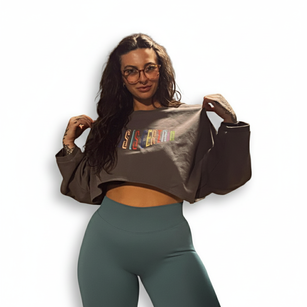 Women's Balloon Sleeve Sweatshirt – Oversized Motivational Crewneck