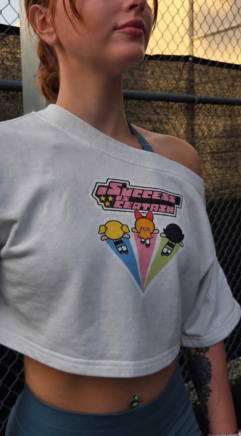 We're All Heroes- PowerPuff Off-the-Shoulder Crop